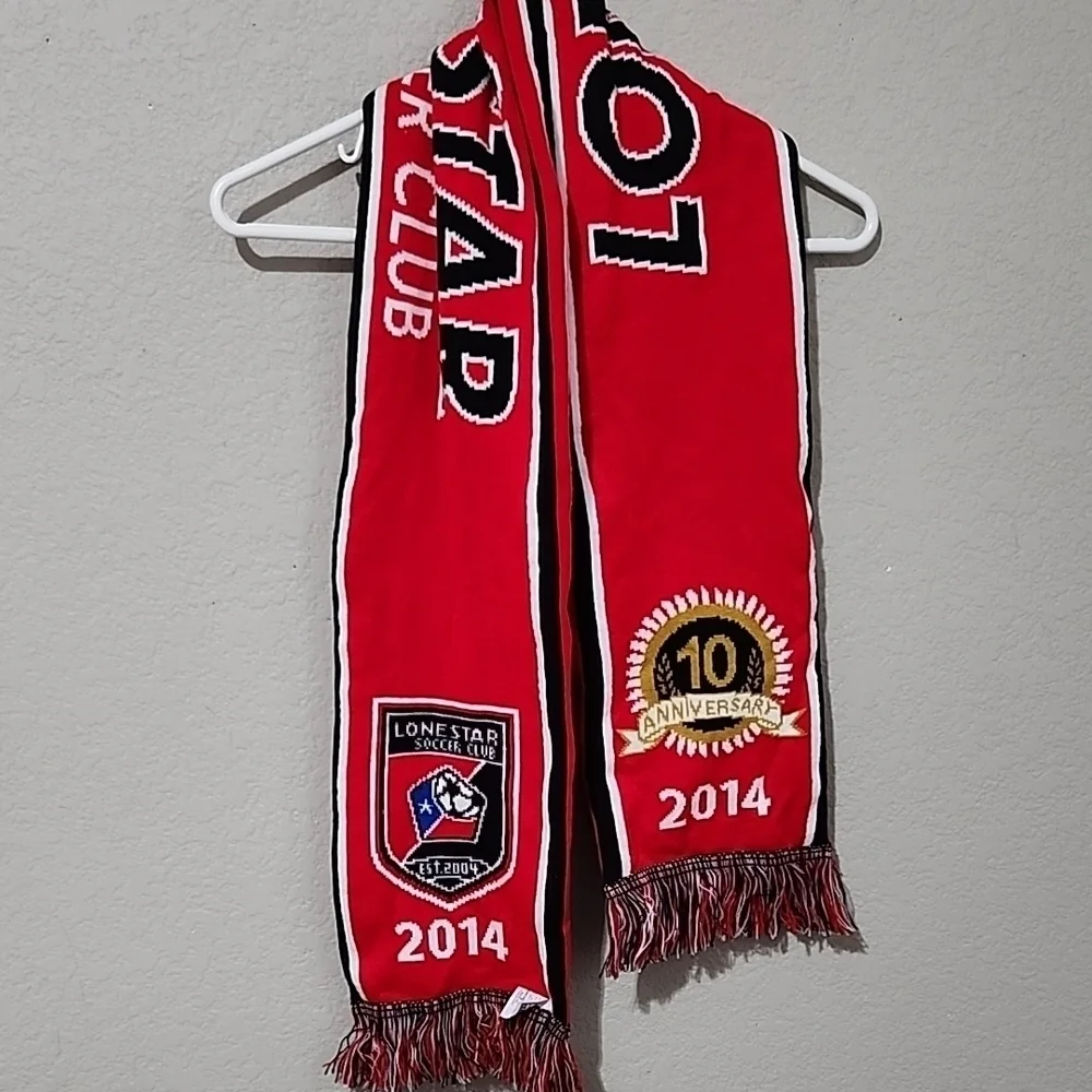Lone Star Sovcer Club scarf mens 10 year anniversary 2014 vintage scarf